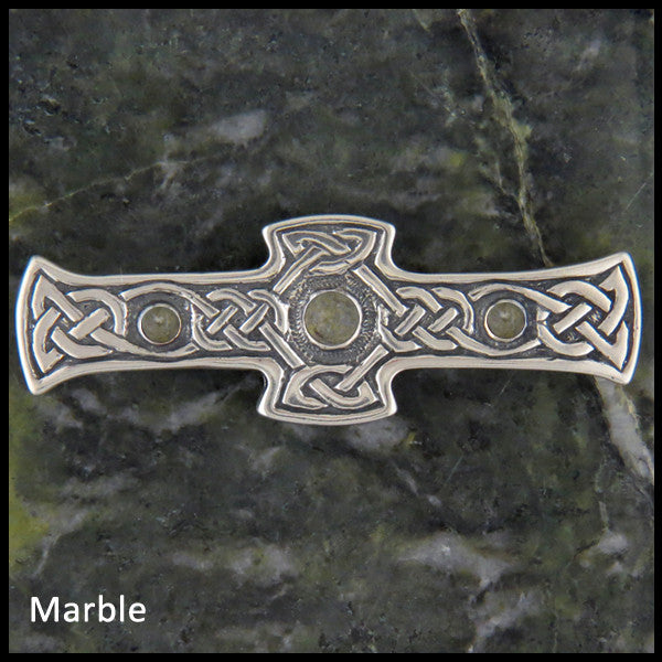 Sterling Silver Lapel Kilt Pin with Connemara Marble