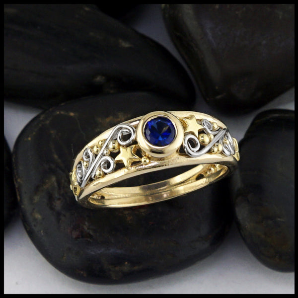 sapphire celestial ring