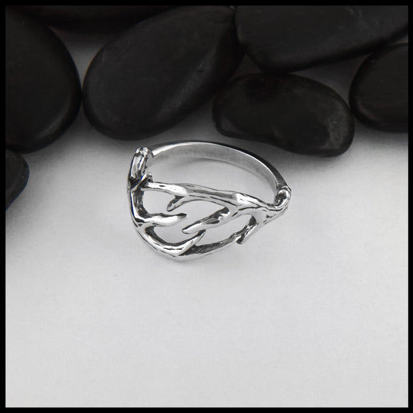 Sterling Silver Antler Ring