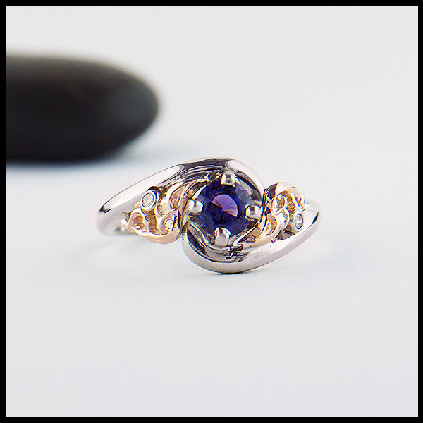 whimsical purple sapphire ring