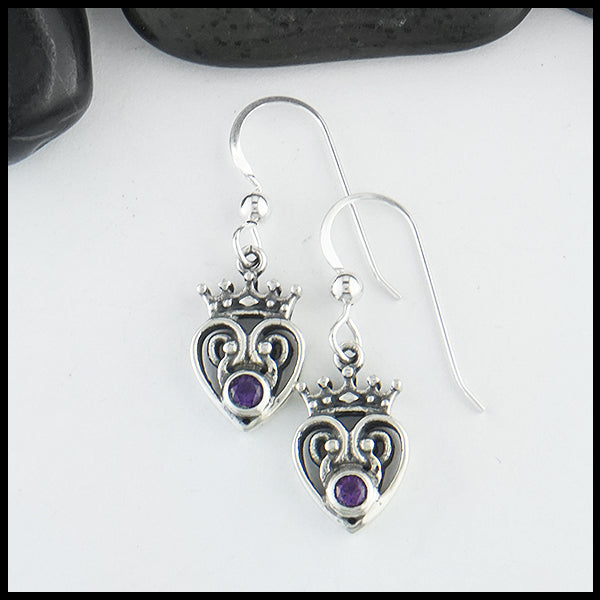 Luckenbooth earrings with Amethyst