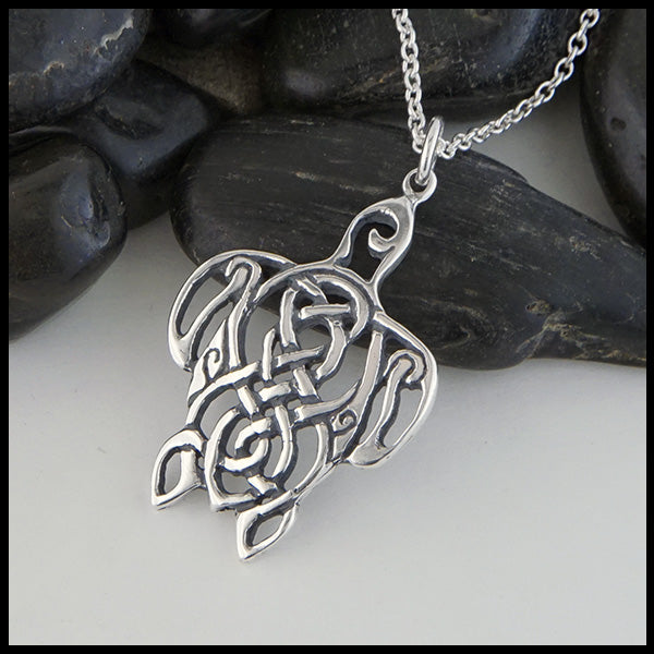 Celtic knot  Turtle by Walkers Celtic Jewelry in Silver