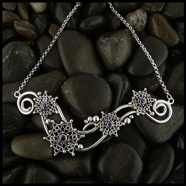 Celtic Snowflake and Sapphire pendant