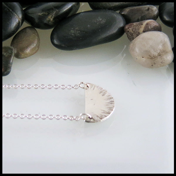 Sterling Silver Half Round Necklace