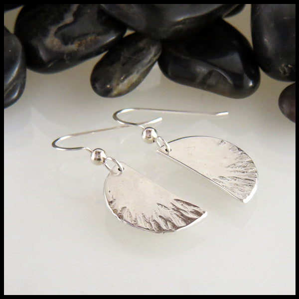Simple silver earrings