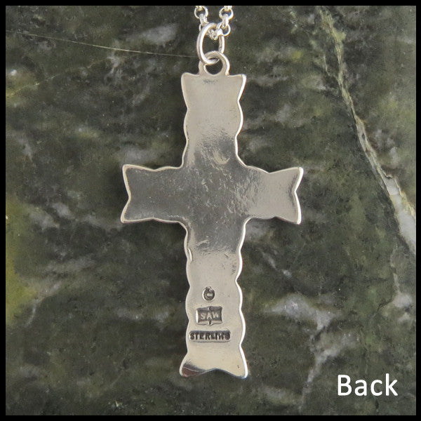 Detailed Braided Celtic Cross in Sterling Silver by Walker Metalsmiths