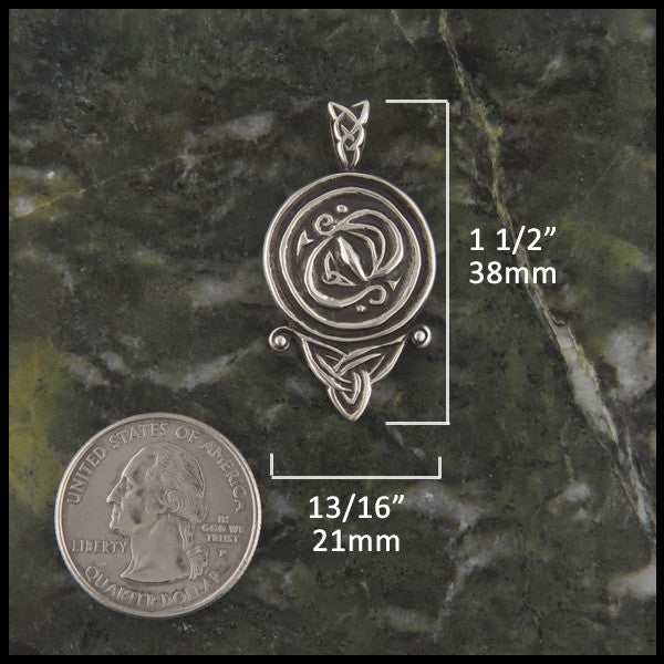 Celtic triquetra spiral pendant in Sterling Silver