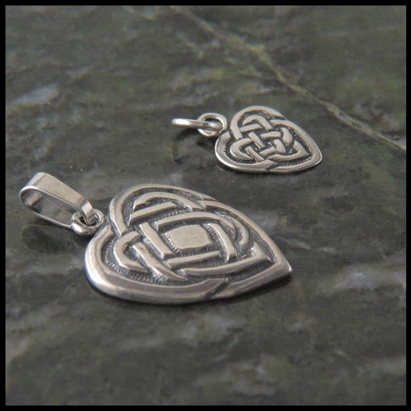 Celtic heart pendant in Sterling Silver
