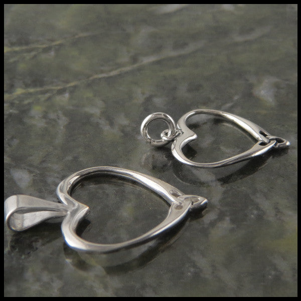 Simple Celtic Knot heart pendants in Sterling Silver