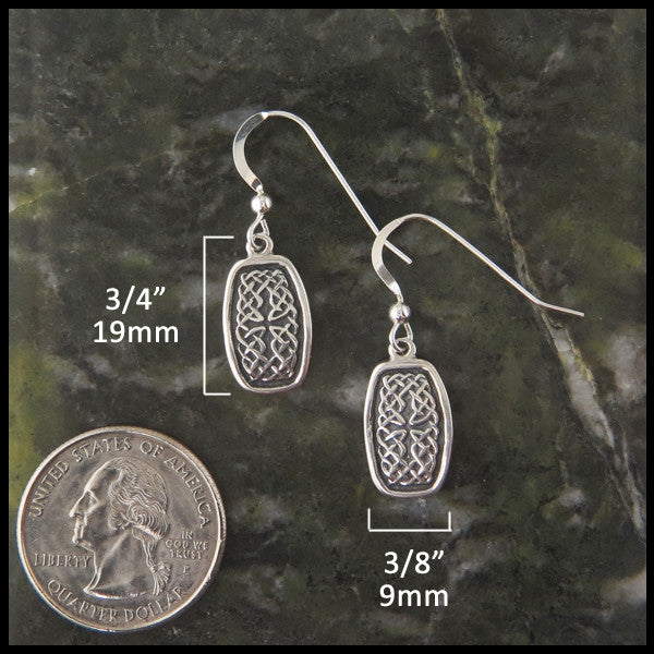 Celtic drop earrings in silver