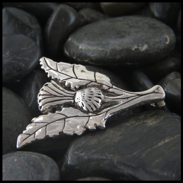Scottish Thistle pin in Sterling Silver