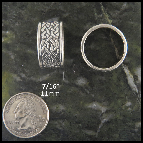 Wide St. Andrew's Knot Band Ring in Sterling Silver