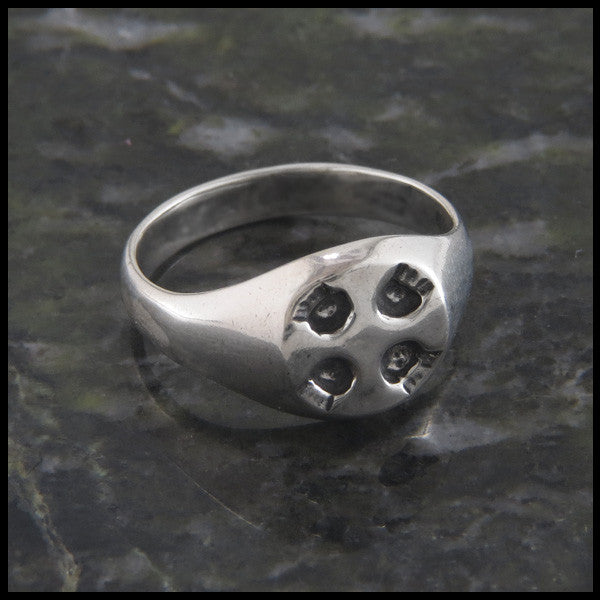 Plain Celtic Cross Ring in Sterling Silver