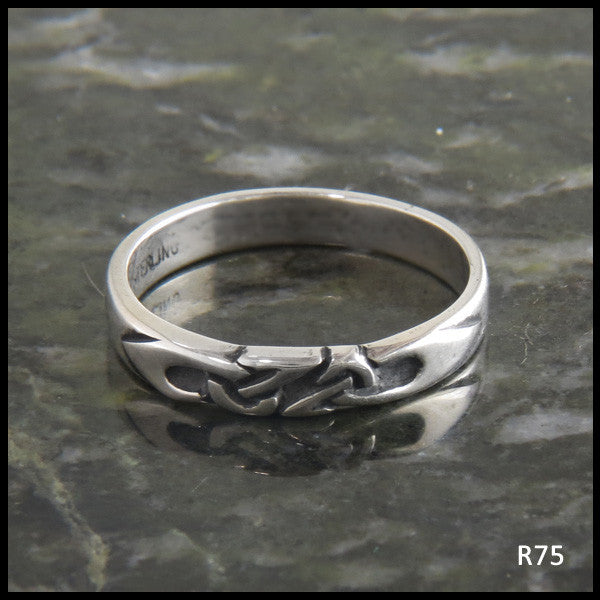 Trinity Knot Stacking Band Ring in Sterling Silver