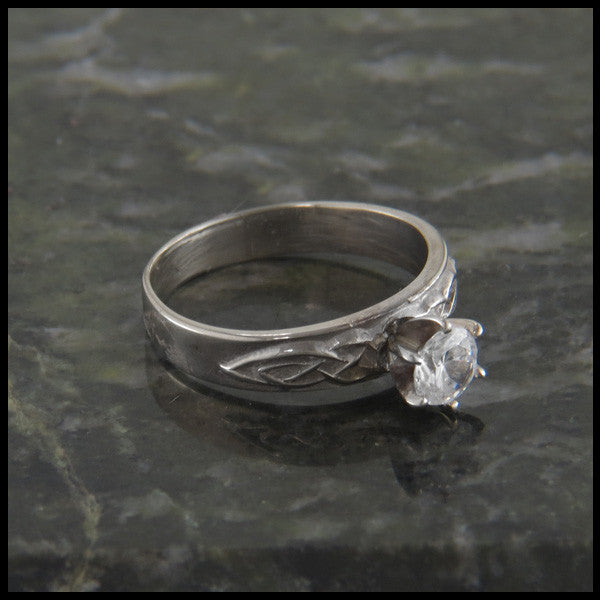 Celtic Knot Diamond Engagement Ring