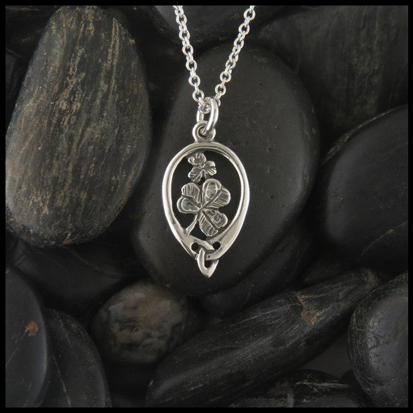 Irish Shamrock pendant in Sterling Silver
