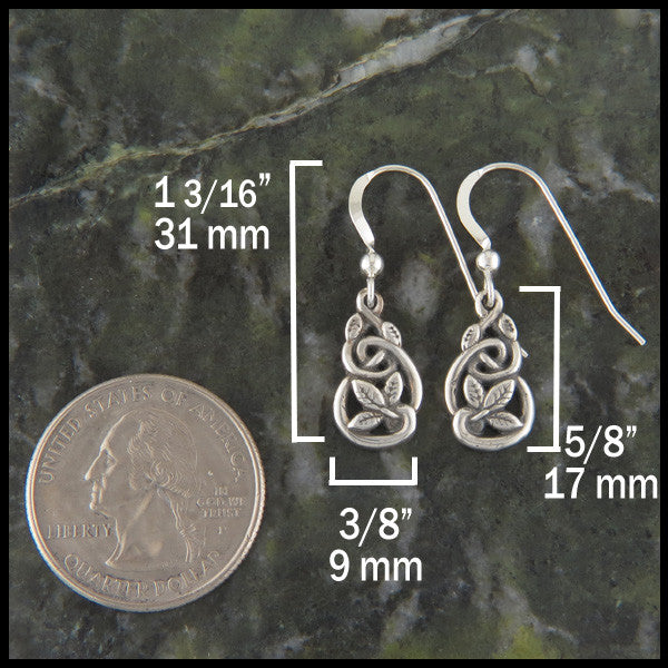 Nouveau Fleur earrings in Sterling Silver