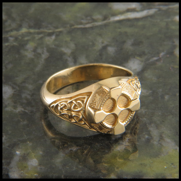Ornate Celtic Cross Ring in 14K Gold
