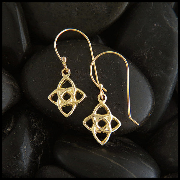 Starlight Celtic Knot earrings in Gold
