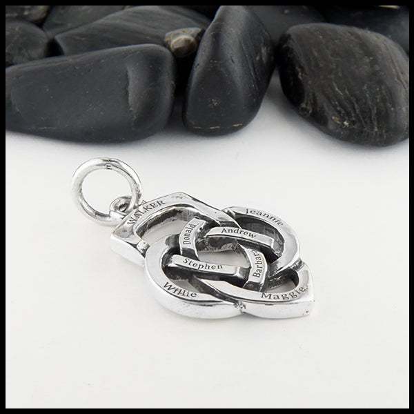 Personalized Father's Knot in sterling silver