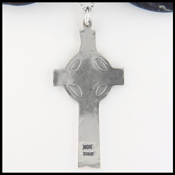 Reverse view of Kildalton cross in silver