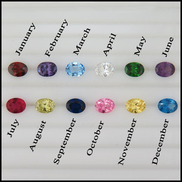 Oval Birthstone Color Options