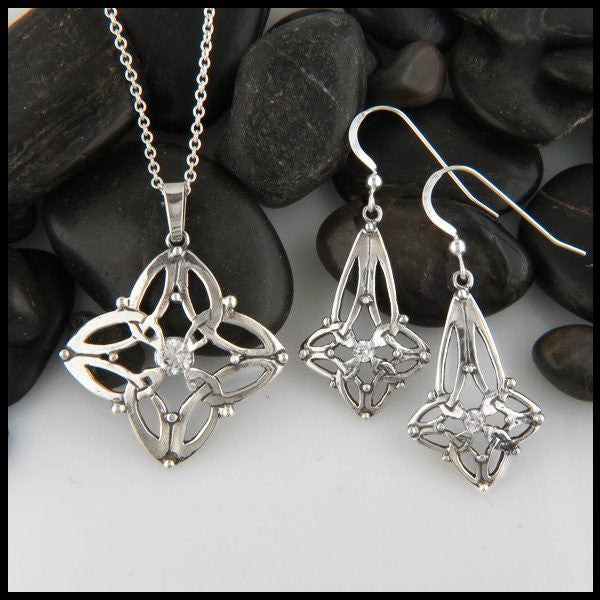 Celtic Bridesmaid Jewelry in Sterling Silver