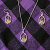 Pumpkin Harvest Pendant and Earring Set in Sterling Silver and 18K Gold