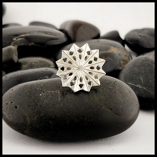 Cheryl's Snowflake Tie Tac Front view