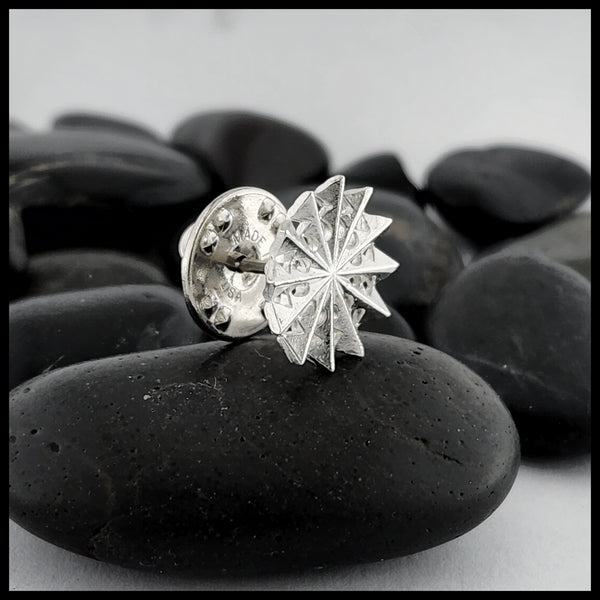 Cheryl's snowflake tie tac with military back