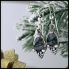Celtic Earrings with Moss Agate