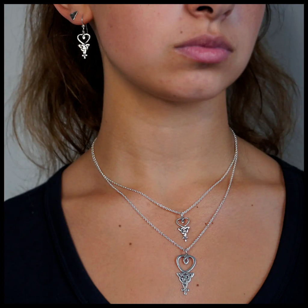 An Teor Celtic Heart Pendant and Earrings