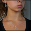 Claddagh and Shamrock Pendant and Earrings Set in Sterling Silver