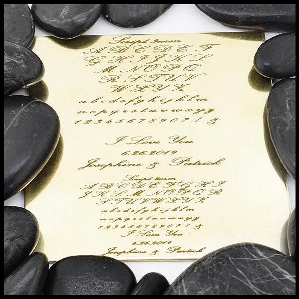 Script example font 3mm and 2mm