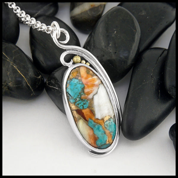 SS Oyster Turquoise Mermaid Pendant