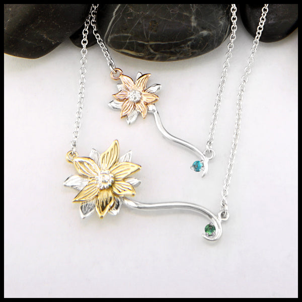 Mother's Gold Lotus Pendant