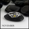 November Birthstone flower ring