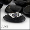 June Birthstone flower ring