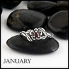 January Birthstone flower ring