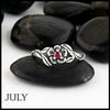 July Birthstone flower ring