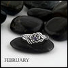 February Birthstone flower ring