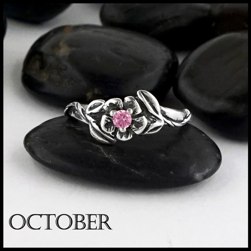 October Birthstone flower ring