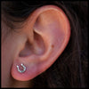 Horseshoe Post Earrings in Sterling Silver