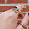Plum Tourmaline Custom Frame Ring detail shot