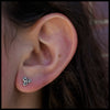 Triskele Post Earrings in Silver