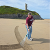 Craftsman Sydney Gallo drafting lines in the Ballybunion beach