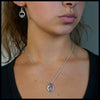 Trinity Claddagh Pendant and Drop Earring Set in Sterling Silver