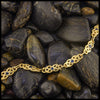 Gold Josephine's Knot link bracelet with Sapphires