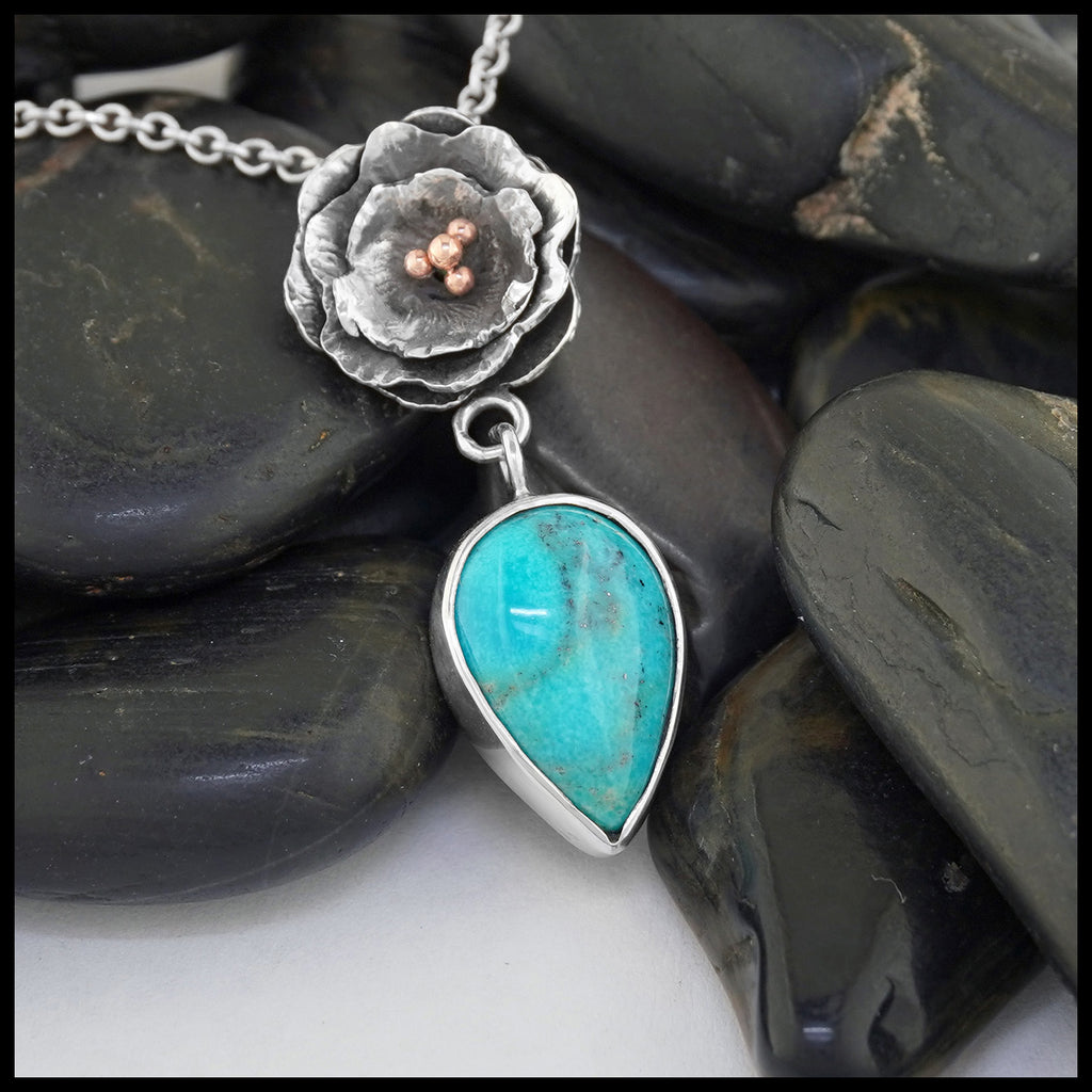 Turquoise Floral Pendant