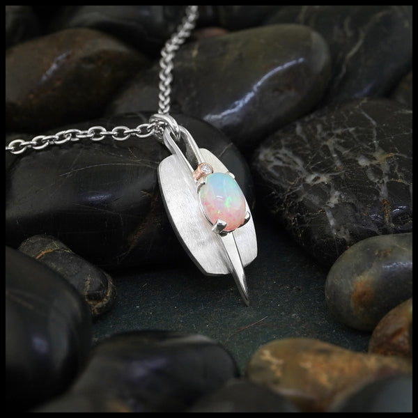 Opal and Diamond Pendant